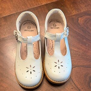 Footmates 11.5 Pearl White Leather Sherry Mary Jane Shoes
